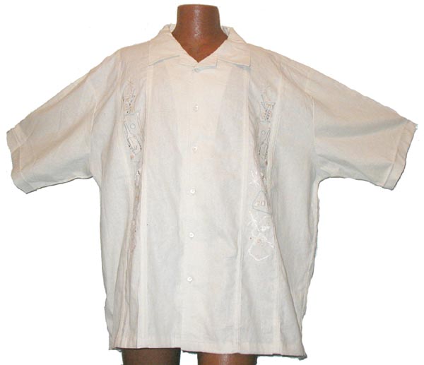 Cream & Blue Cocktail Shirt-4 X