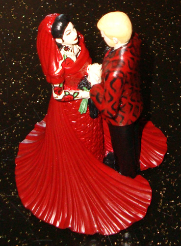 Red Rose Wedding Cake Topper