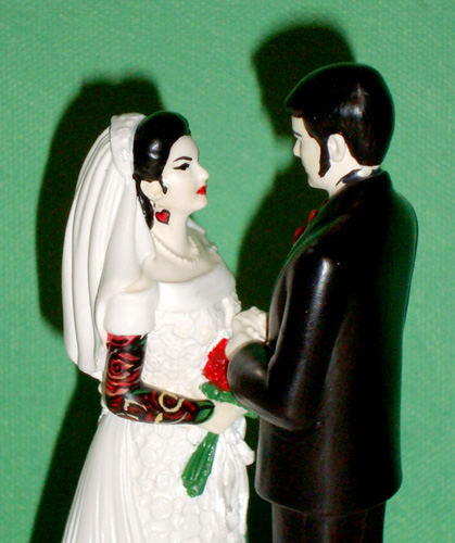 Tattooed Wedding Cake Topper