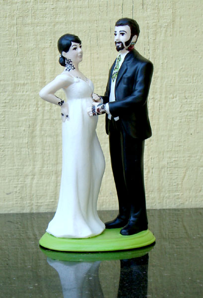 Tattooed and Expecting Wedding Cake Topper