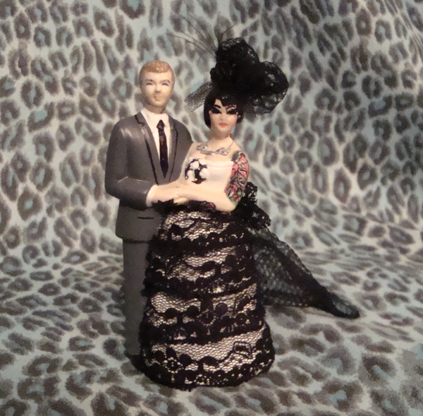 Bridezilla Tattooed Wedding Cake Topper