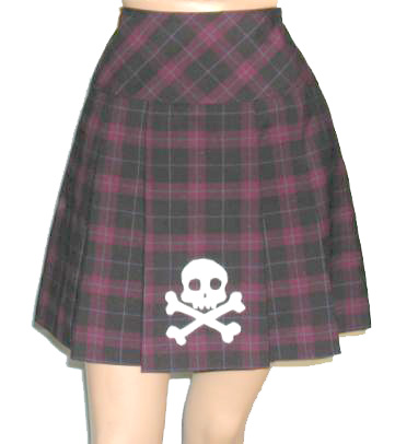Plaid Skull Skirt