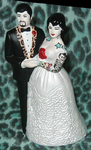 Tattooed Wedding Cake Topper