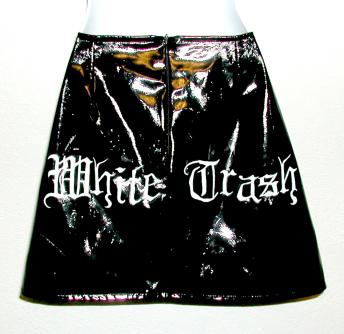 WHITE TRASH PAINTED SKIRT