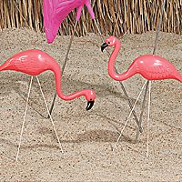 Mini Pink Yard Flamingos