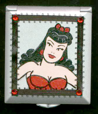 Tattoo style pinup Gal Compact