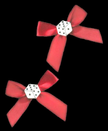 Dice Bow Hairclips