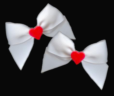 Heart Bow HairClips