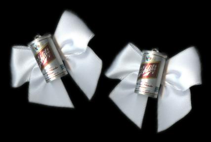 Beer Bow Hair Clips